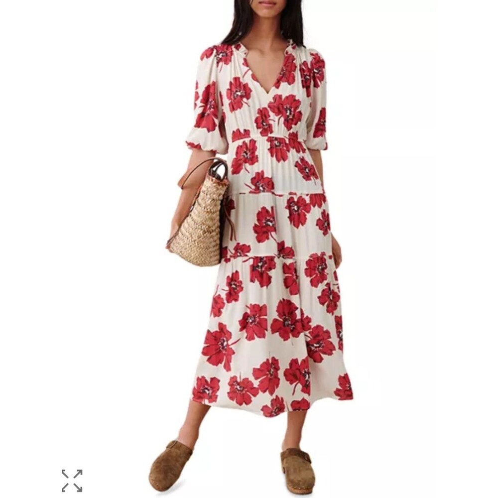 Ba&sh Kory Floral Print Midi Dress